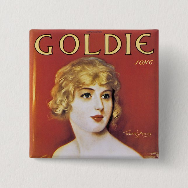 Goldie Song 15 Cm Square Badge (Front)
