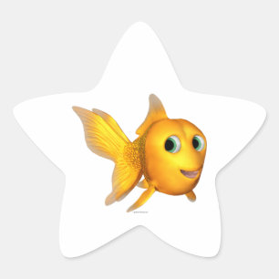Goldie the Toon Goldfish Star Sticker