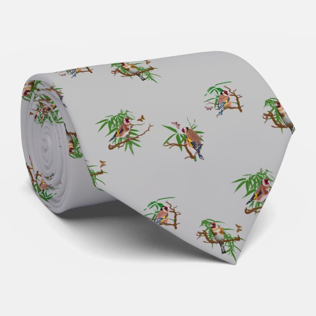 Goldies Tie (Grey) (Rolled)
