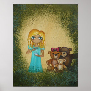 Goldilocks and Three Bears Art Poster