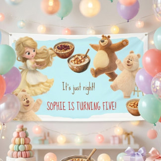 Goldilocks Birthday Banner