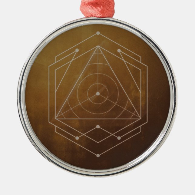 Goldish Metal Tree Decoration (Front)