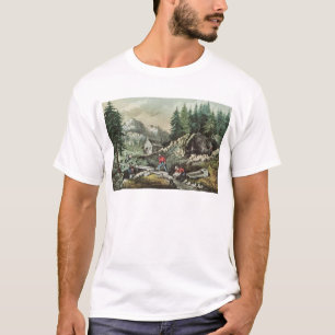 Goldmining in California, 1871 T-Shirt