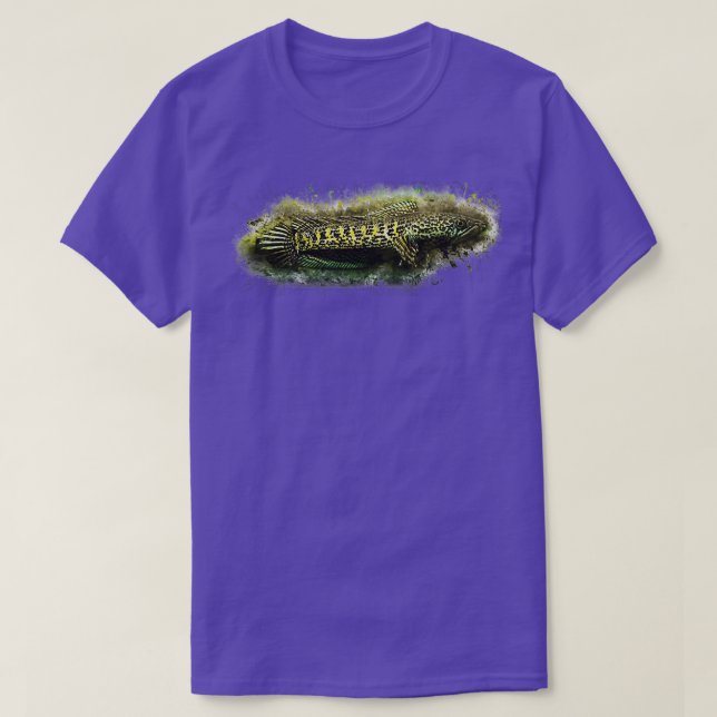 Goldspot Snakehead Channa aurantimaculata 3 T-Shirt (Design Front)