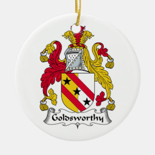 Goldsworthy Family Crest Ceramic Tree Decoration