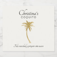Goldtone Palm Tree Coquito Sticker