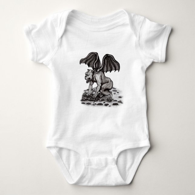 Golem Gargoyle Baby Bodysuit (Front)