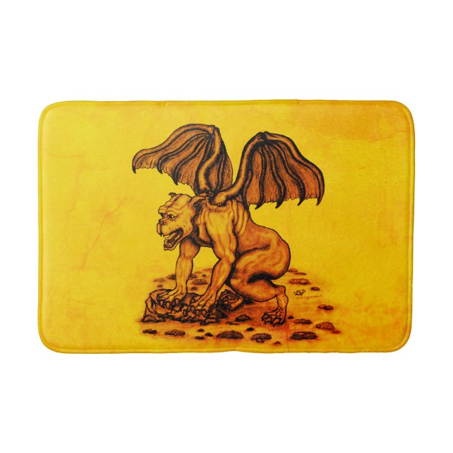 Golem Gargoyle Bath Mat (Front)