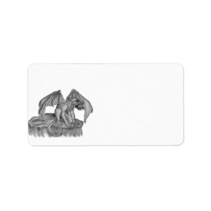 GOLEM - Gargoyle black-and-white Design Label