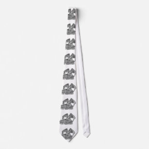 GOLEM - Gargoyle black-and-white Design Tie