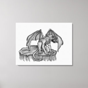Golem Gargoyle Canvas Print