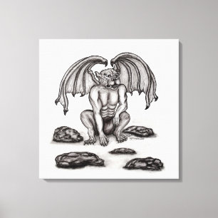 Golem Gargoyle Canvas Print