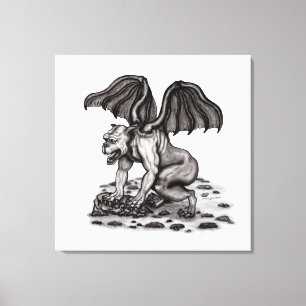 Golem Gargoyle Canvas Print