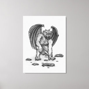 Golem Gargoyle Canvas Print