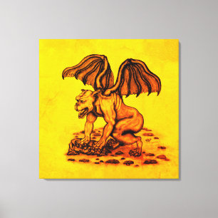 Golem Gargoyle Canvas Print
