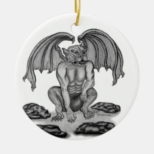 GOLEM Gargoyle Ceramic Tree Decoration
