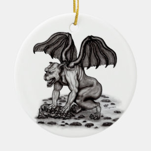 Golem Gargoyle Ceramic Tree Decoration