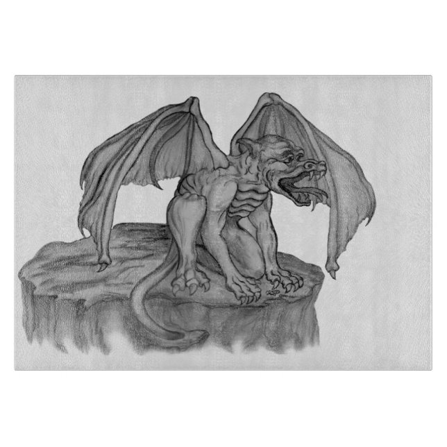 Golem Gargoyle Cutting Board (Front)