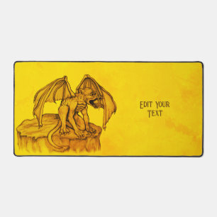 Golem Gargoyle Desk Mat