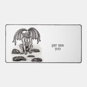 Golem Gargoyle Desk Mat