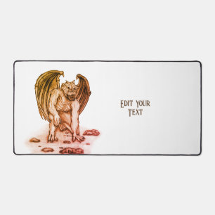 Golem Gargoyle Desk Mat