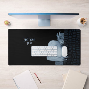 Golem Gargoyle Desk Mat