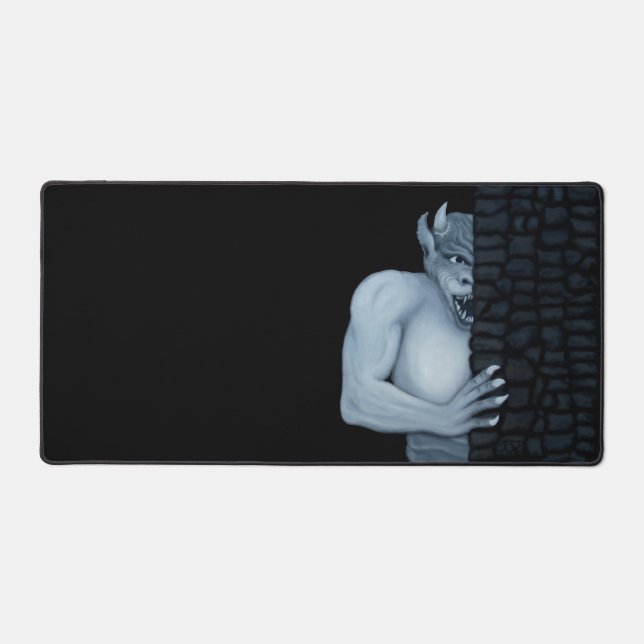 Golem Gargoyle Desk Mat (Front)