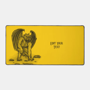 Golem Gargoyle Desk Mat