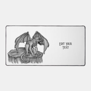 Golem Gargoyle Desk Mat