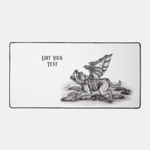 Golem Gargoyle Desk Mat