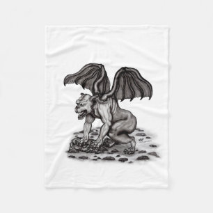 Golem Gargoyle Fleece Blanket