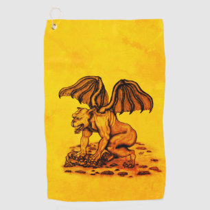 Golem Gargoyle Golf Towel