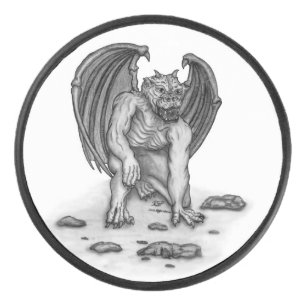Golem Gargoyle Hockey Puck