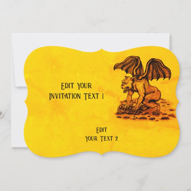 Golem Gargoyle Invitation (Front)