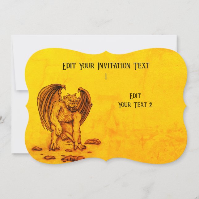 Golem Gargoyle Invitation (Front)