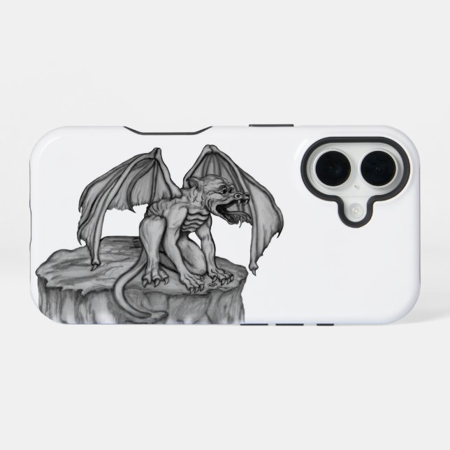 Golem Gargoyle iPhone 16 Case (Back Horizontal)