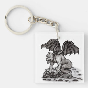 Golem Gargoyle Key Ring