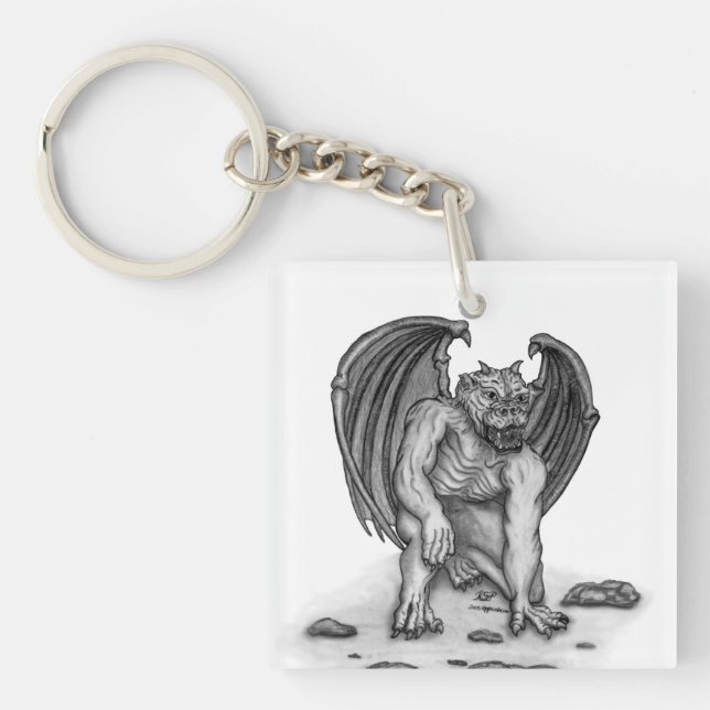 Golem Gargoyle Key Ring (Front)