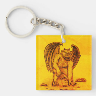 Golem Gargoyle Key Ring