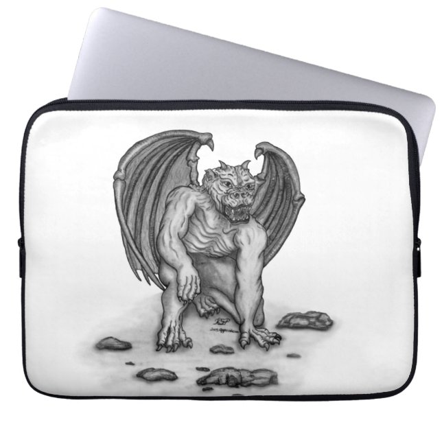 Golem Gargoyle Laptop Sleeve (Front)