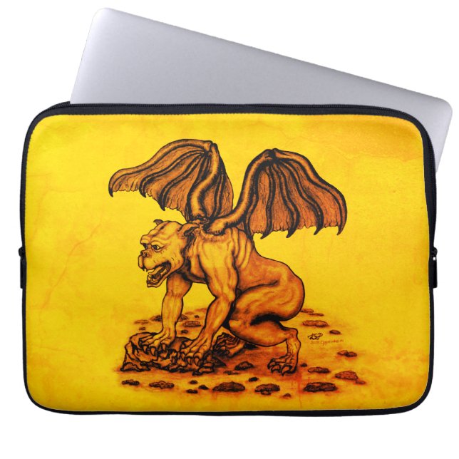 Golem Gargoyle Laptop Sleeve (Front)