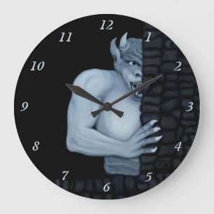 Golem Gargoyle Large Clock
