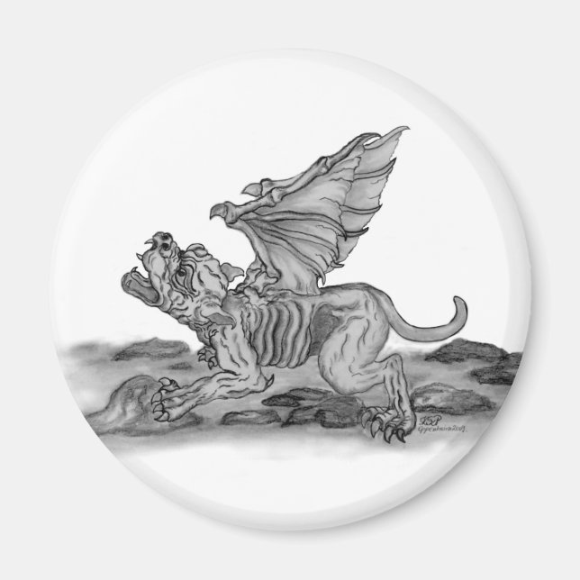 Golem Gargoyle Magnet (Front)