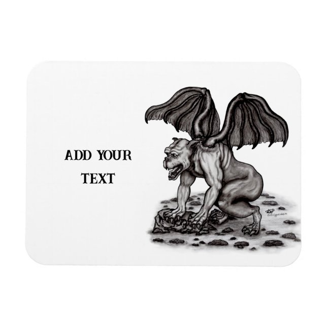 Golem Gargoyle Magnet (Horizontal)