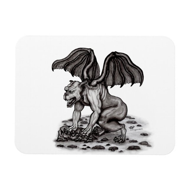 Golem Gargoyle Magnet (Horizontal)