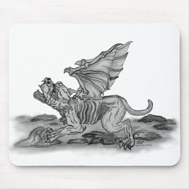 Golem Gargoyle Mouse Mat (Front)