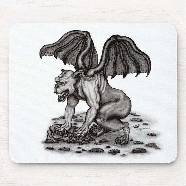 Golem Gargoyle Mouse Mat (Front)