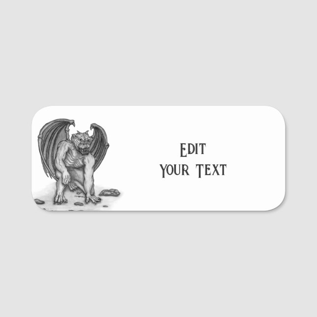 Golem Gargoyle Name Tag (Front)