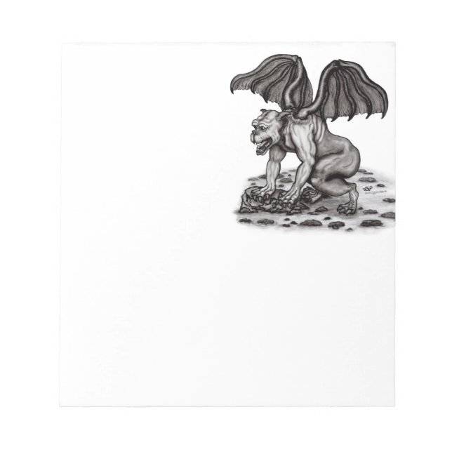 Golem Gargoyle Notepad (Front)
