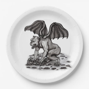 Golem Gargoyle Paper Plate
